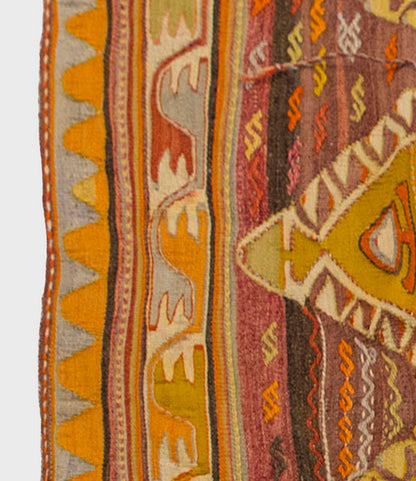 Vintage Kilim Rug,Konya Kilim 4" x 5'8" feet 120 x 172 cm