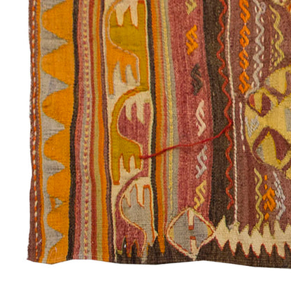 Vintage Kilim Rug,Konya Kilim 4" x 5'8" feet 120 x 172 cm