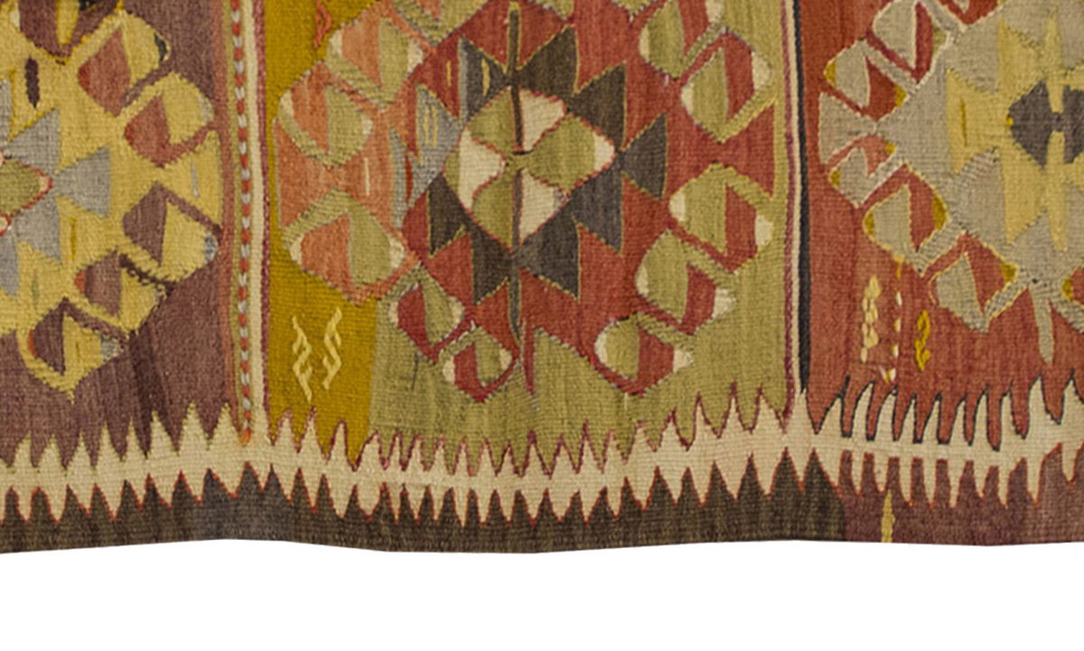 Vintage Kilim Rug,Konya Kilim 4" x 5'8" feet 120 x 172 cm