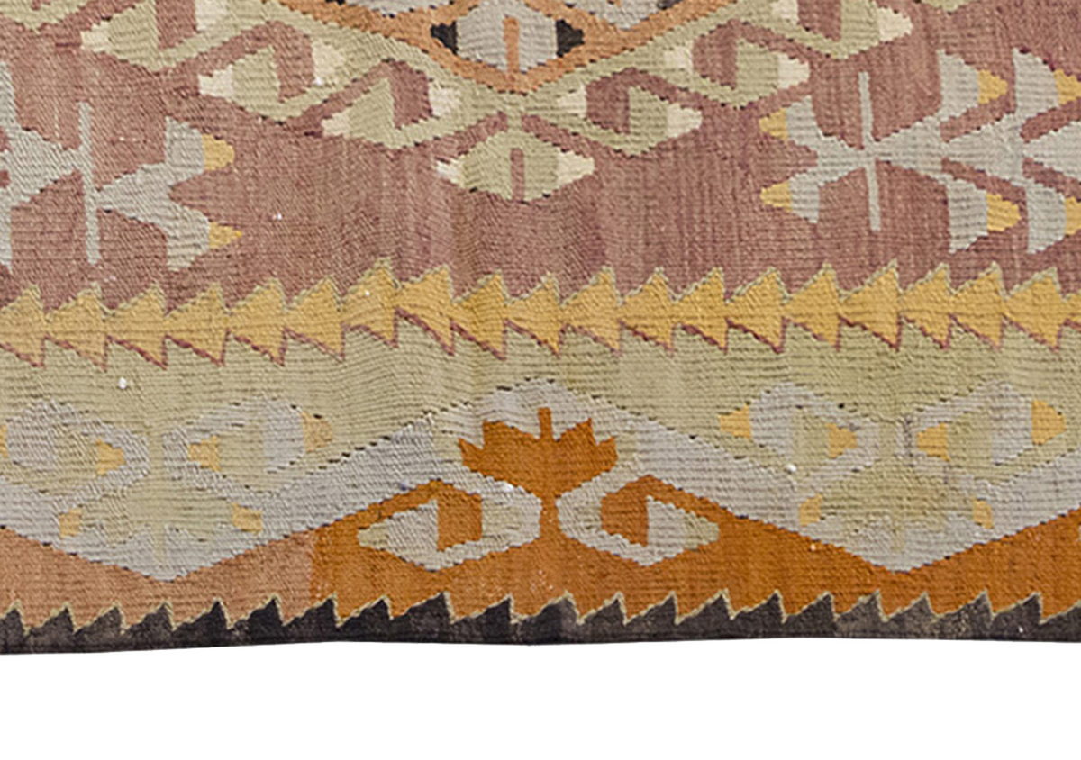 Vintage Kilim Rug,Denizli Eşme Kilim 4" x 6" feet 119 x 177 cm