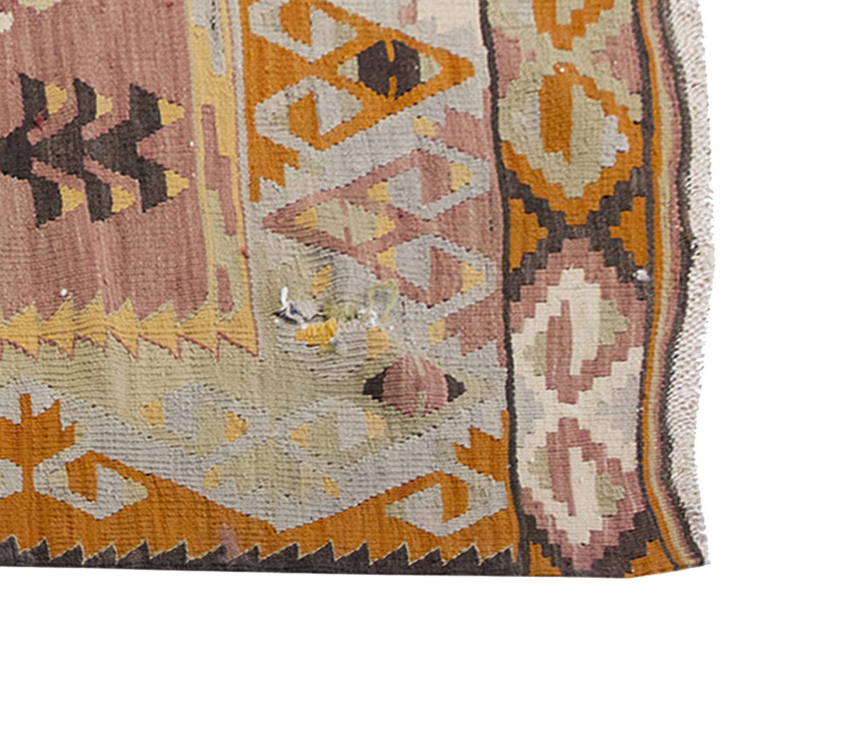 Vintage Kilim Rug,Denizli Eşme Kilim 4" x 6" feet 119 x 177 cm