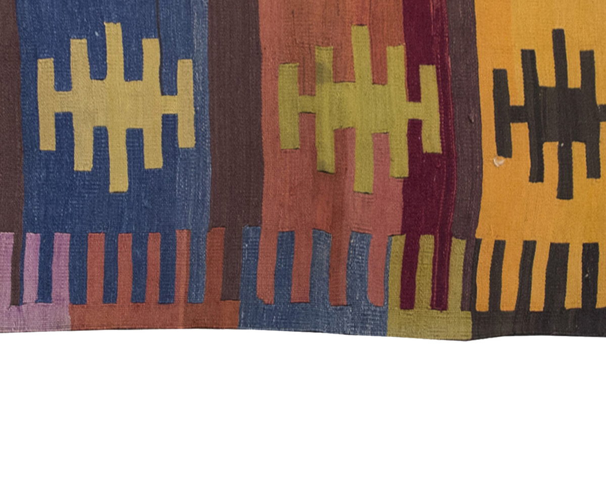 Vintage Kilim Rug,Konya Kilim 4" x 6'2" feet 116 x 187 cm