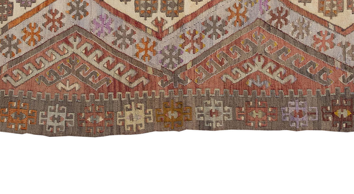 Vintage Kilim Rug,Konya Hotamış Kilim 4" x 6'5" feet 118 x 195 cm
