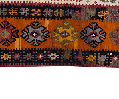 Vintage Kilim Rug,Bayburt Kilim 4" x 6'5" feet 120 x 192 cm