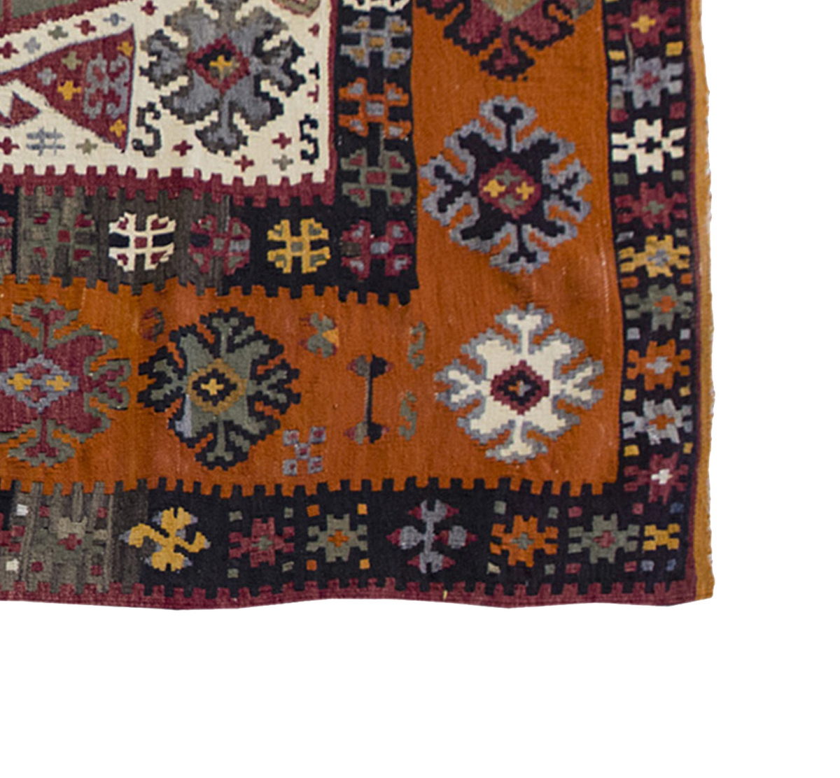 Vintage Kilim Rug,Bayburt Kilim 4" x 6'5" feet 120 x 192 cm