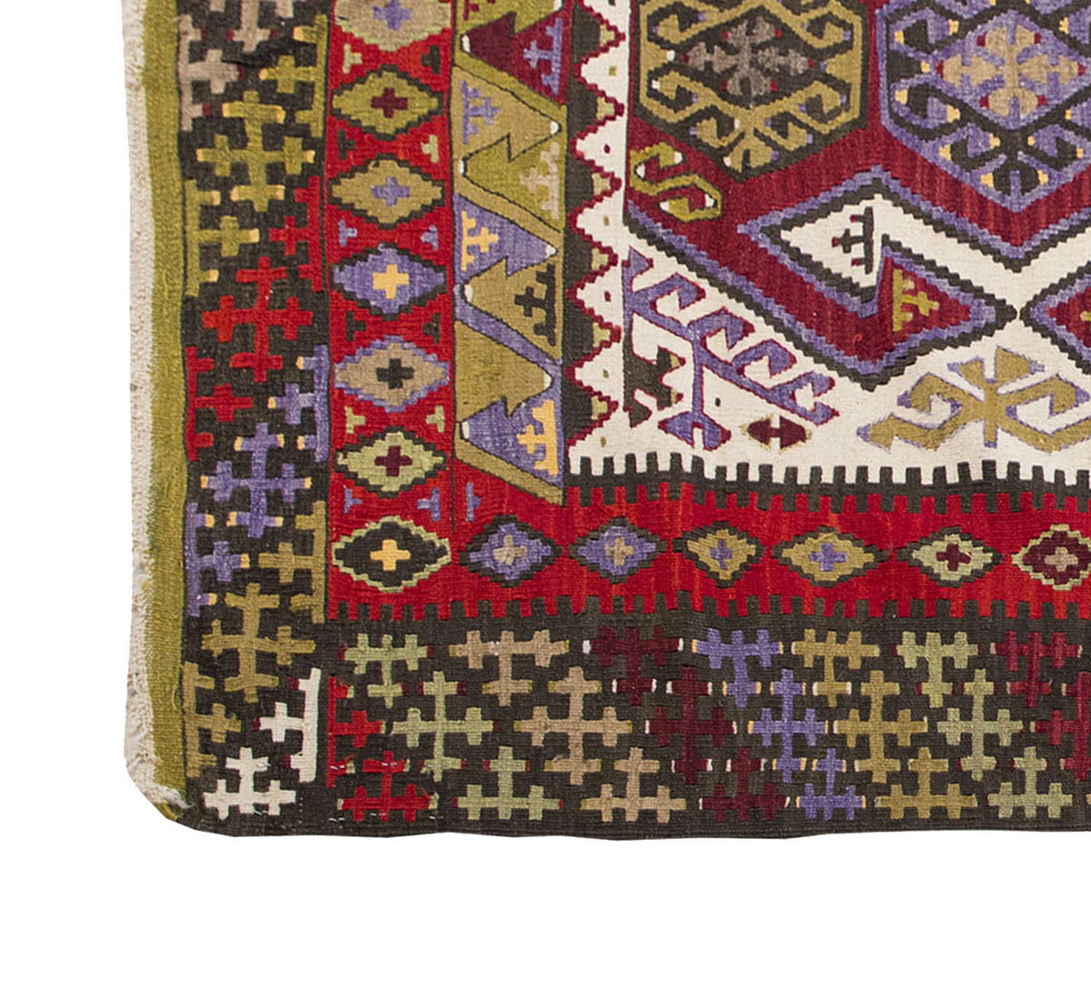 Vintage Kilim Rug,Konya Hotamış Kilim 4'3" x 6'2" feet 129 x 188 cm