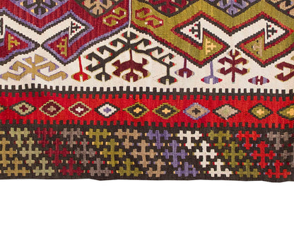 Vintage Kilim Rug,Konya Hotamış Kilim 4'3" x 6'2" feet 129 x 188 cm