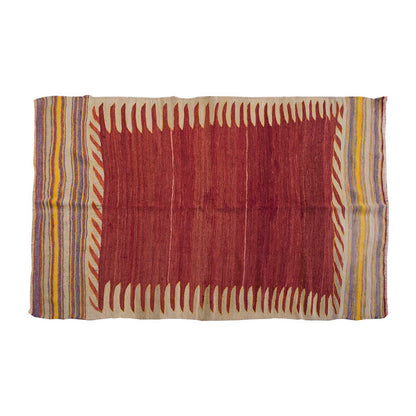Vintage Kilim Rug,Bodrum Milas Kilim 4'4" x 6'6" feet 132 x 198 cm