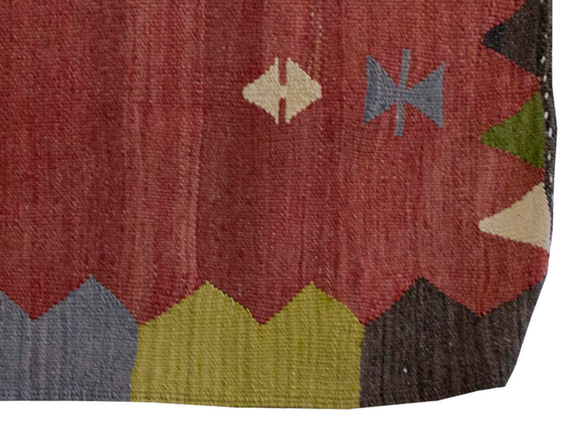 Vintage Kilim Rug,West Part of Turkey Kilim 5" x 5'6" feet 153 x 168 cm