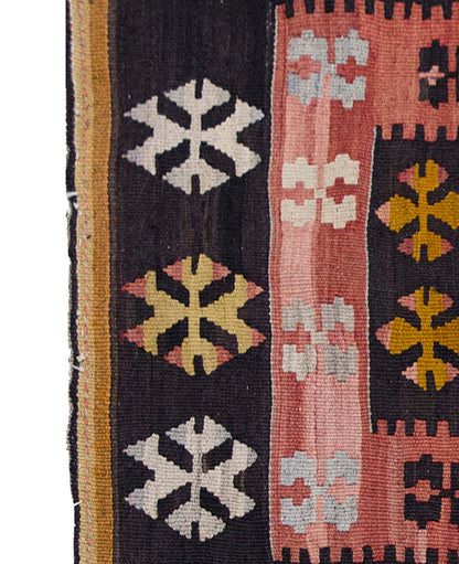 Vintage Kayseri Kilim Rug, Central Turkey Kilim 2'5" x 3'9" feet 73 x 115 cm