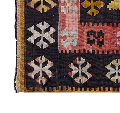 Vintage Kayseri Kilim Rug, Central Turkey Kilim 2'5" x 3'9" feet 73 x 115 cm