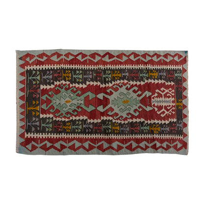 Vintage Kilim Rug, Oushak Kilim  3'5" x 5'6" feet 103 x 167 cm