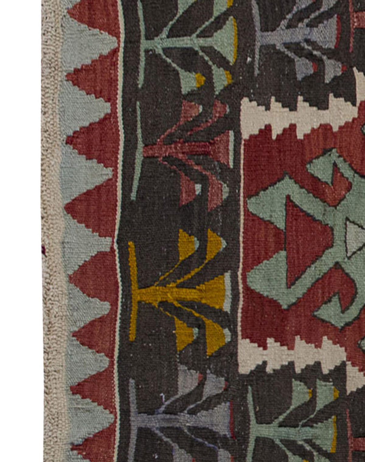 Vintage Kilim Rug, Oushak Kilim  3'5" x 5'6" feet 103 x 167 cm