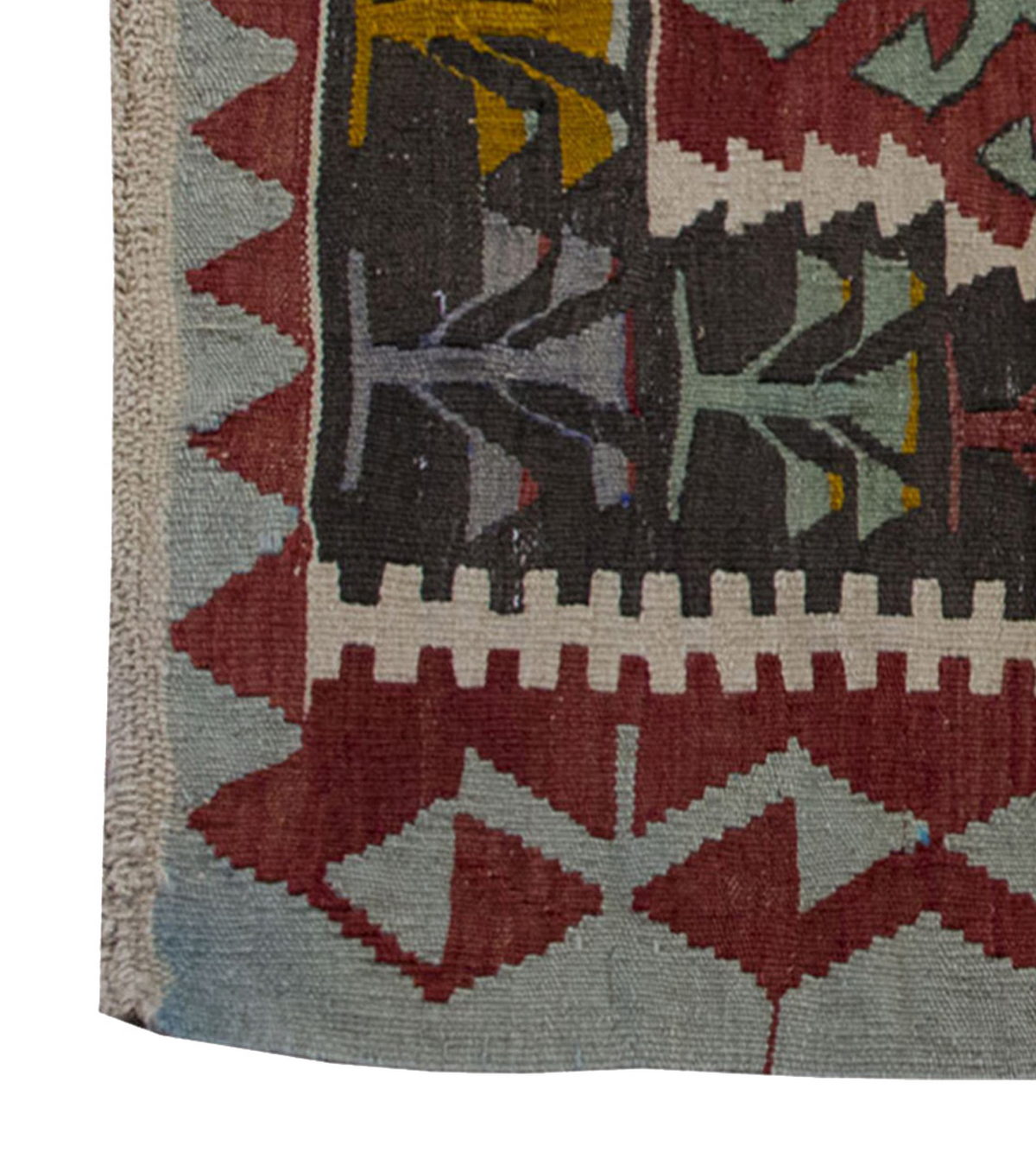 Vintage Kilim Rug, Oushak Kilim  3'5" x 5'6" feet 103 x 167 cm