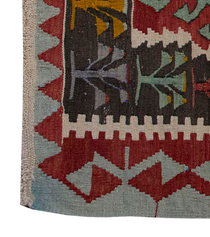 Vintage Kilim Rug, Oushak Kilim  3'5" x 5'6" feet 103 x 167 cm