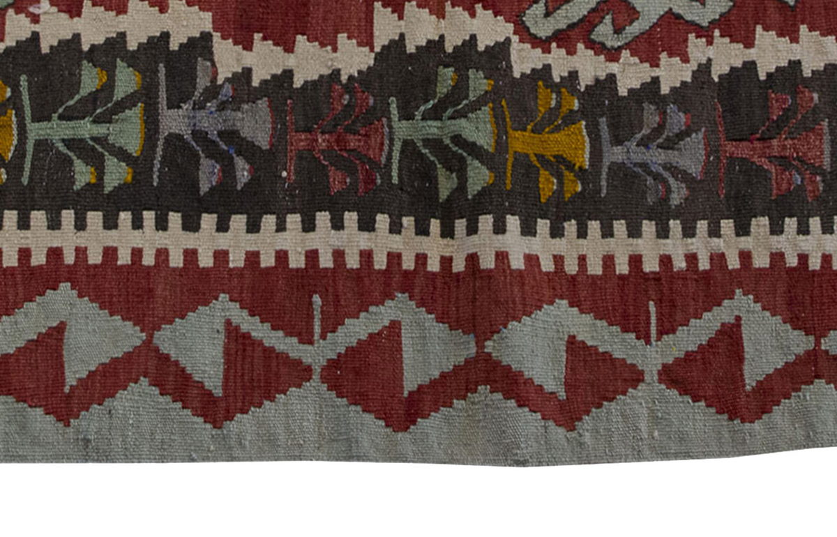 Vintage Kilim Rug, Oushak Kilim  3'5" x 5'6" feet 103 x 167 cm