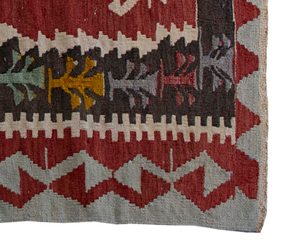 Vintage Kilim Rug, Oushak Kilim  3'5" x 5'6" feet 103 x 167 cm