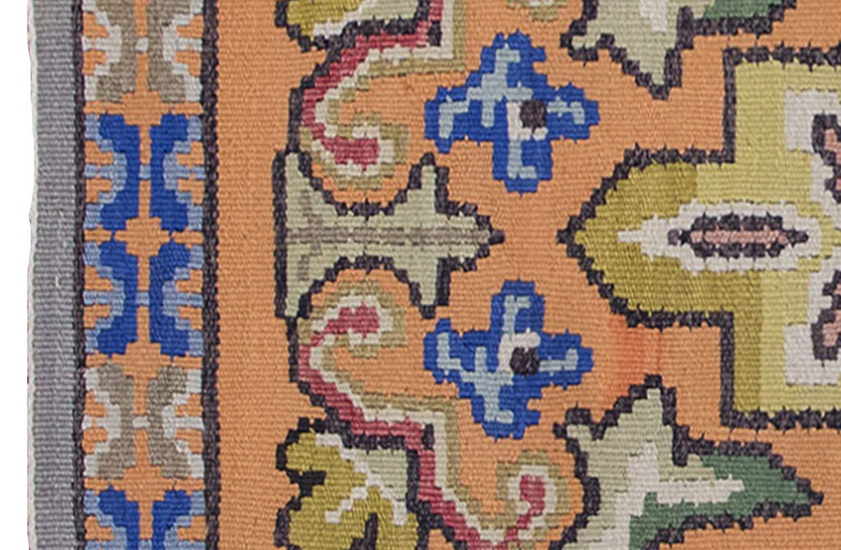 Vintage Kilim Rug,Besarabian Kilim 1'9" x 3'1" feet 54 x 94 cm