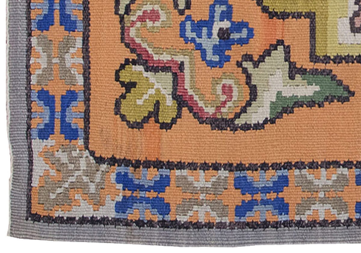 Vintage Kilim Rug,Besarabian Kilim 1'9" x 3'1" feet 54 x 94 cm
