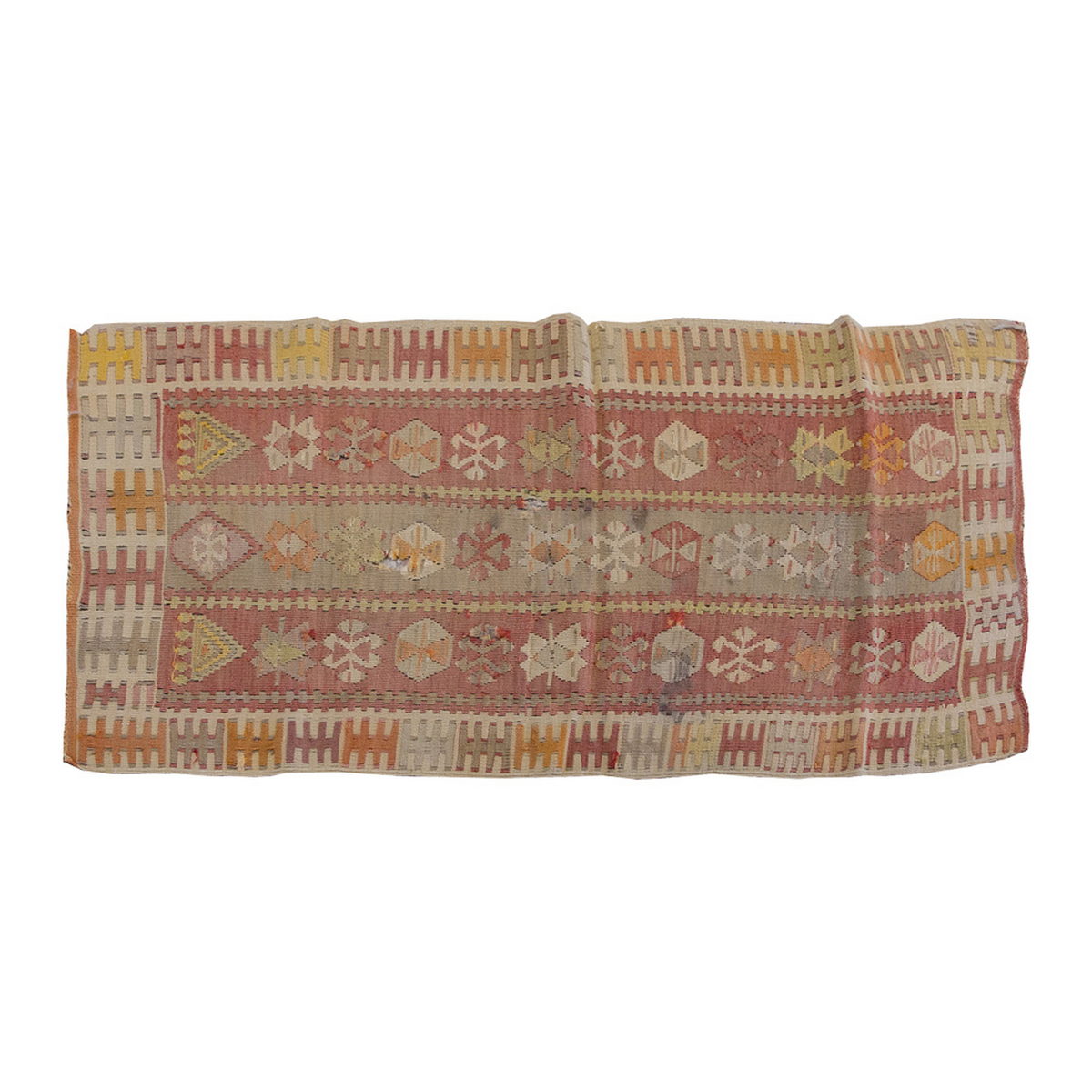 Vintage Kilim Rug,Kırşehir Kilim 2" x 4'3" feet 63 x 130 cm
