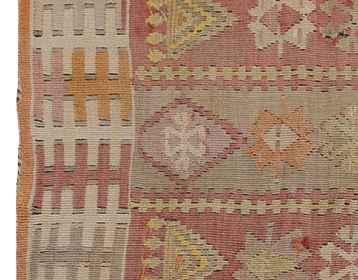 Vintage Kilim Rug,Kırşehir Kilim 2" x 4'3" feet 63 x 130 cm