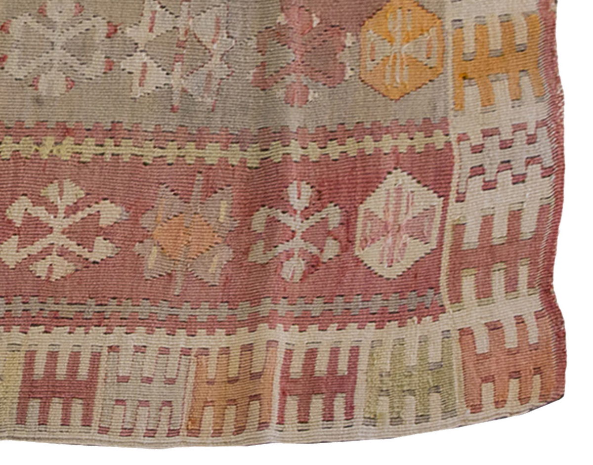 Vintage Kilim Rug,Kırşehir Kilim 2" x 4'3" feet 63 x 130 cm