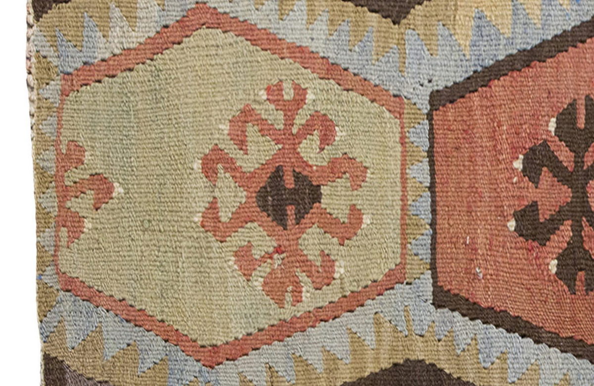 Vintage Kilim Rug,Kırşehir Kilim 2'4" x 3" feet 70 x 90 cm