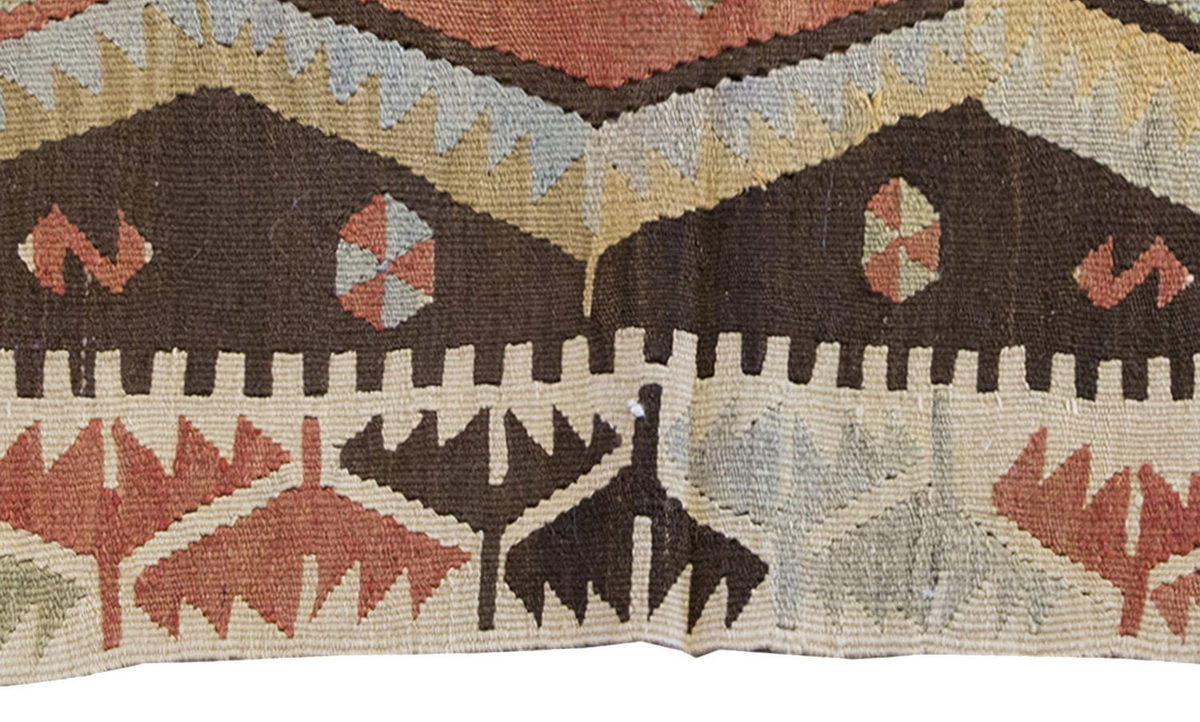 Vintage Kilim Rug,Kırşehir Kilim 2'4" x 3" feet 70 x 90 cm