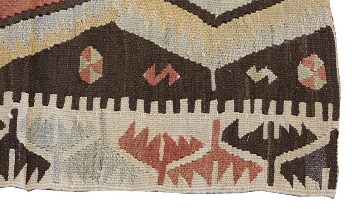 Vintage Kilim Rug,Kırşehir Kilim 2'4" x 3" feet 70 x 90 cm