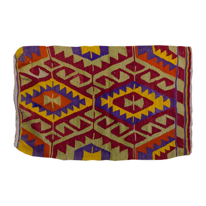 Vintage Kilim Rug,Denizli Kilim 2'4" x 3'3" feet 71 x 100 cm