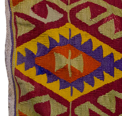 Vintage Kilim Rug,Denizli Kilim 2'4" x 3'3" feet 71 x 100 cm