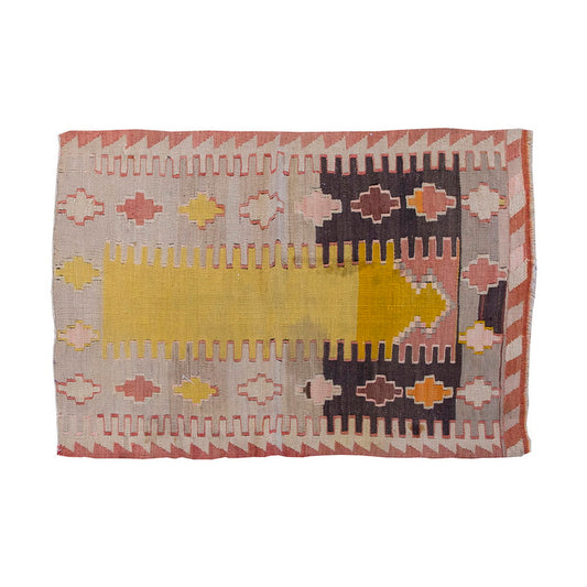 Vintage Kilim Rug,Konya Kilim 2'4" x 3'8" feet 72 x 112 cm
