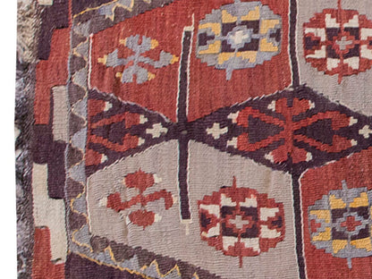 Vintage Kilim Rug,Kırşehir Kilim 2'4" x 4'2" feet 72 x 127 cm