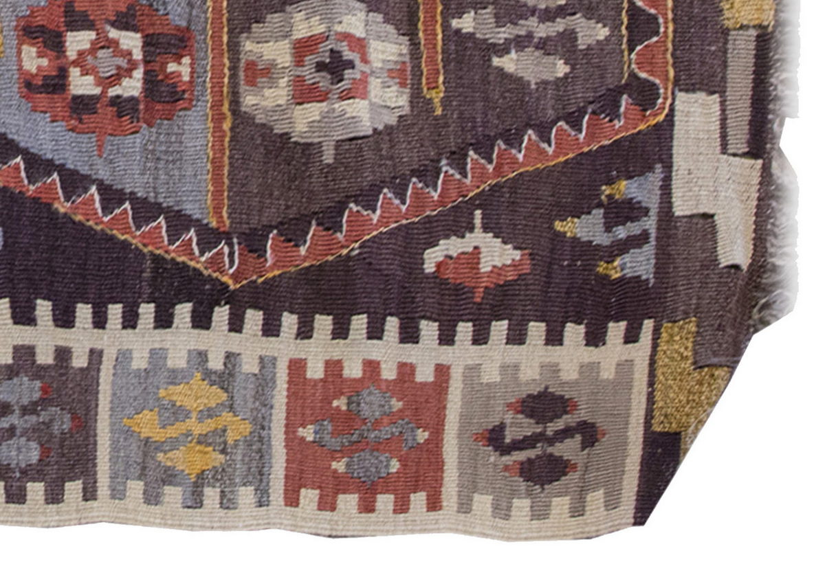 Vintage Kilim Rug,Kırşehir Kilim 2'4" x 4'2" feet 72 x 127 cm
