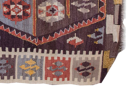 Vintage Kilim Rug,Kırşehir Kilim 2'4" x 4'2" feet 72 x 127 cm
