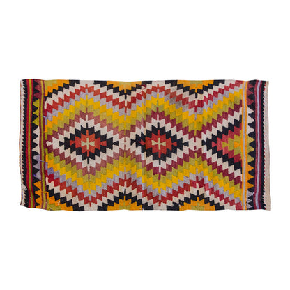 Vintage Kilim Rug,Denizli Kilim 2'4" x 4'3" feet 71 x 130 cm
