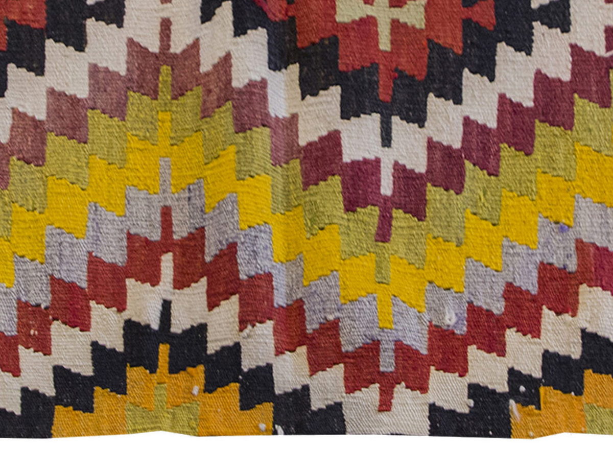 Vintage Kilim Rug,Denizli Kilim 2'4" x 4'3" feet 71 x 130 cm