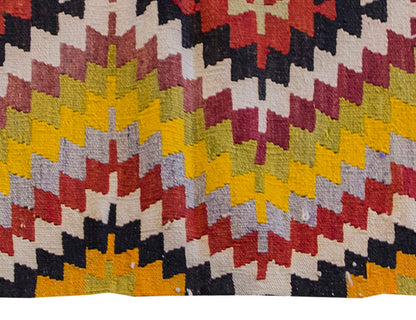 Vintage Kilim Rug,Denizli Kilim 2'4" x 4'3" feet 71 x 130 cm
