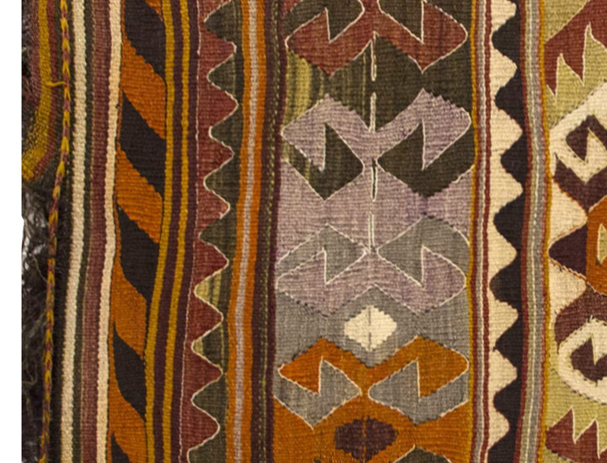 Vintage Kilim Rug,Denizli Kilim 2'4" x 4'5" feet 70 x 135 cm