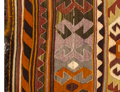 Vintage Kilim Rug,Denizli Kilim 2'4" x 4'5" feet 70 x 135 cm