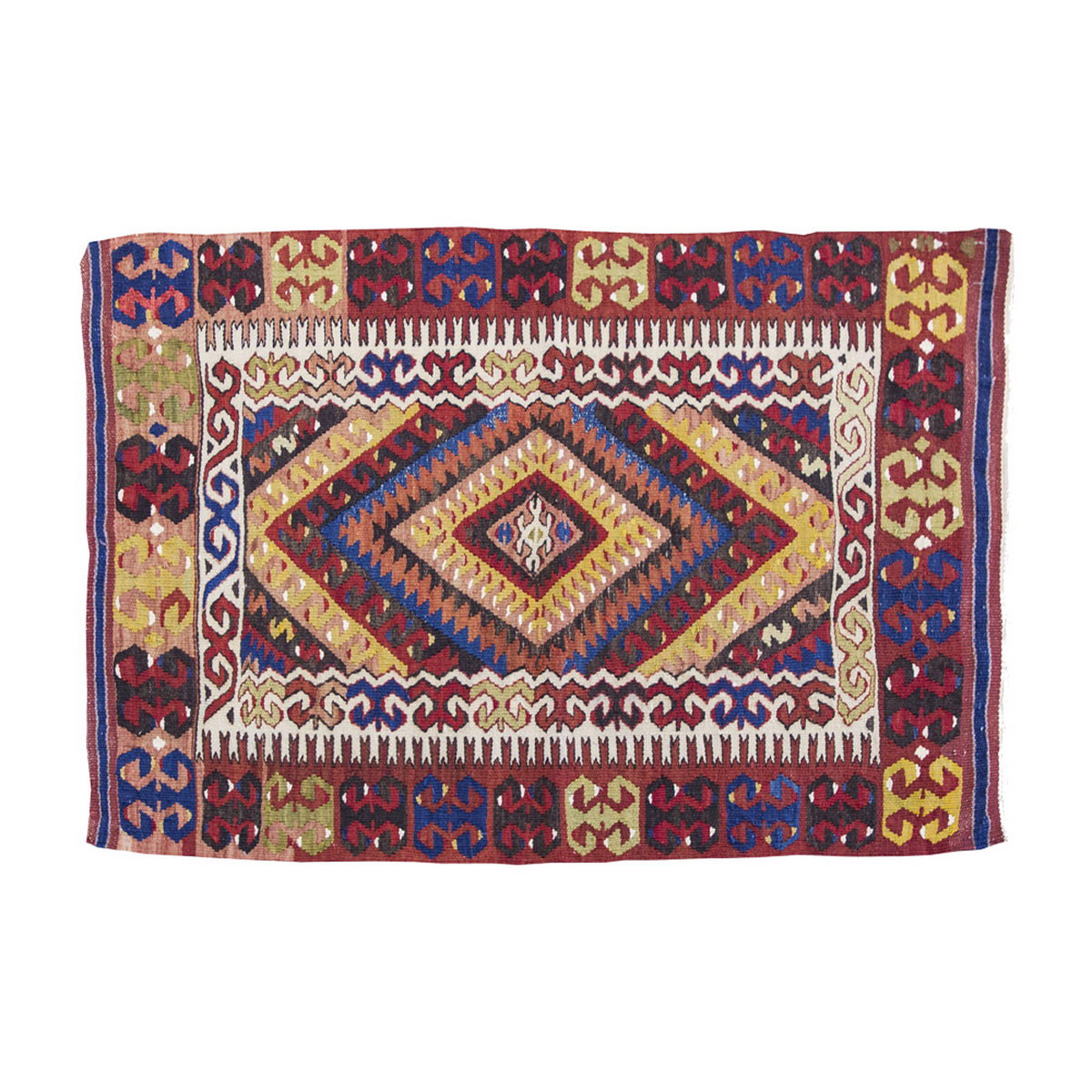 Vintage Fethiye Kilim Rug,Fethiye Kilim 2'6" x 3'7" feet 75 x 109 cm