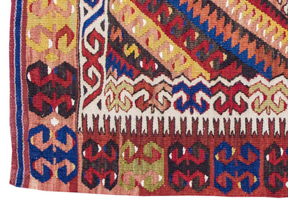 Vintage Fethiye Kilim Rug,Fethiye Kilim 2'6" x 3'7" feet 75 x 109 cm