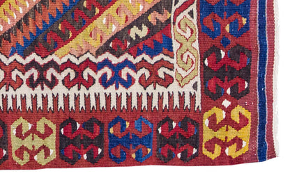 Vintage Fethiye Kilim Rug,Fethiye Kilim 2'6" x 3'7" feet 75 x 109 cm