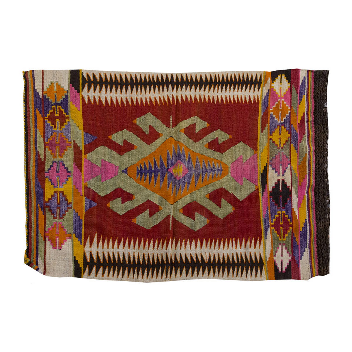 Vintage Kilim Rug,Anamur Kilim 2'6" x 3'9" feet 77 x 115 cm