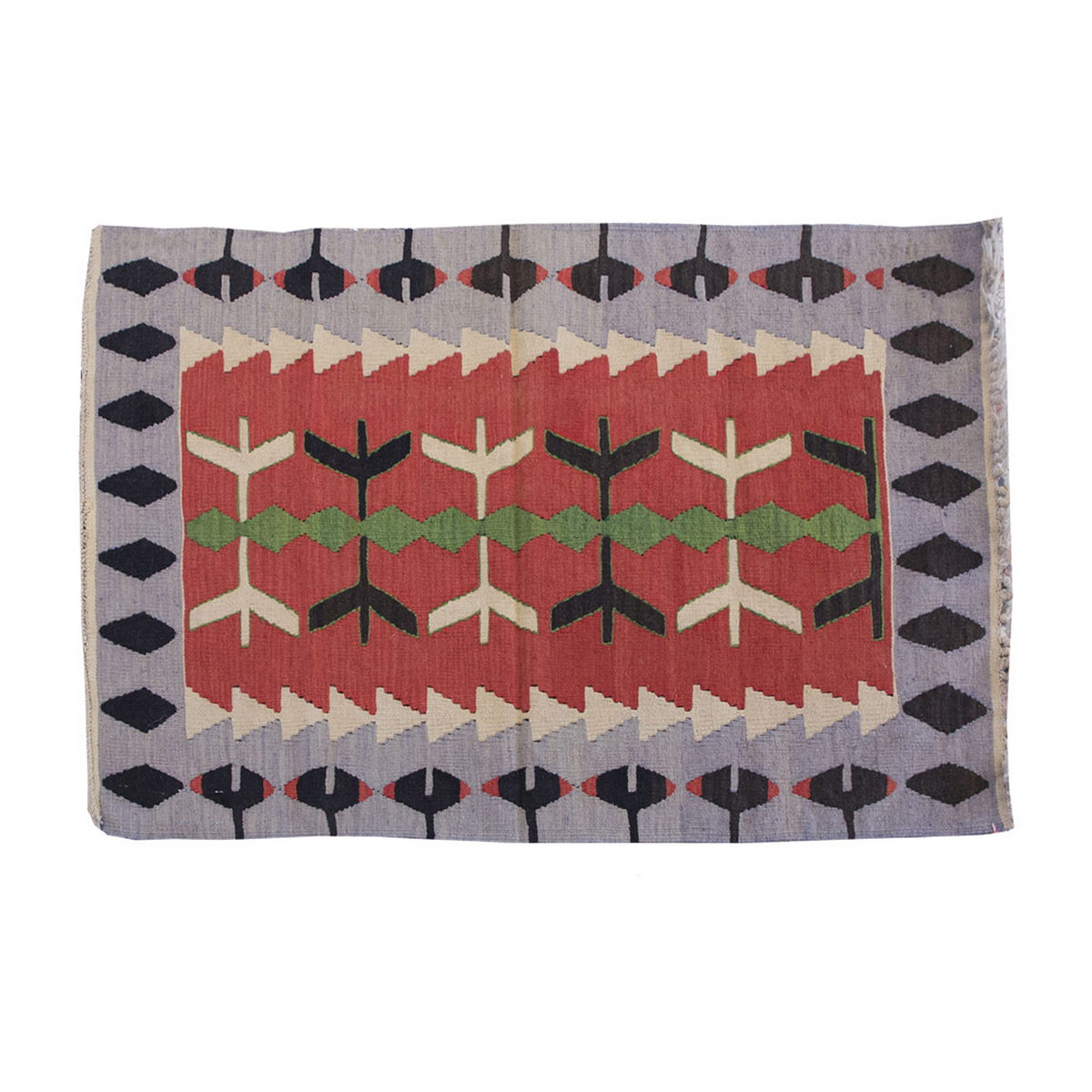 Vintage Kilim Rug,Denizli Kilim 2'6" x 4" feet 75 x 122 cm