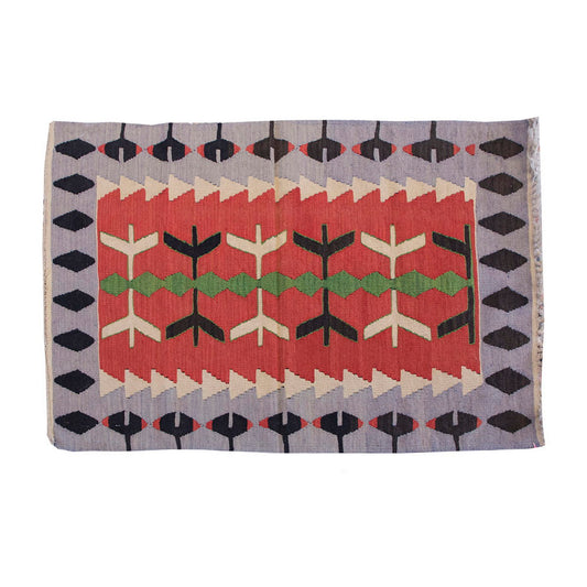 Vintage Kilim Rug,Denizli Kilim 2'6" x 4" feet 75 x 122 cm