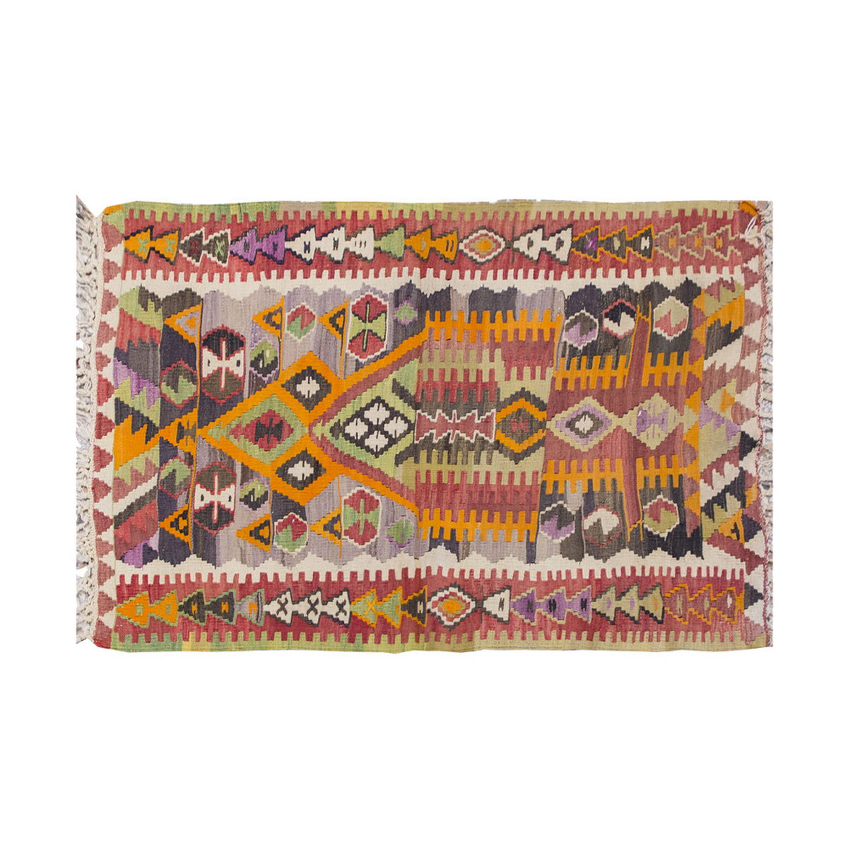 Vintage Kilim Rug,Konya Kilim 2'6" x 4" feet 76 x 120 cm