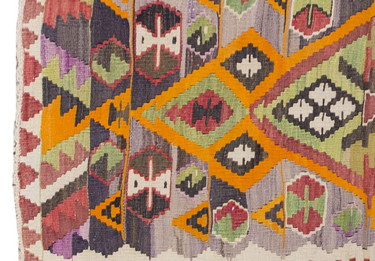 Vintage Kilim Rug,Konya Kilim 2'6" x 4" feet 76 x 120 cm