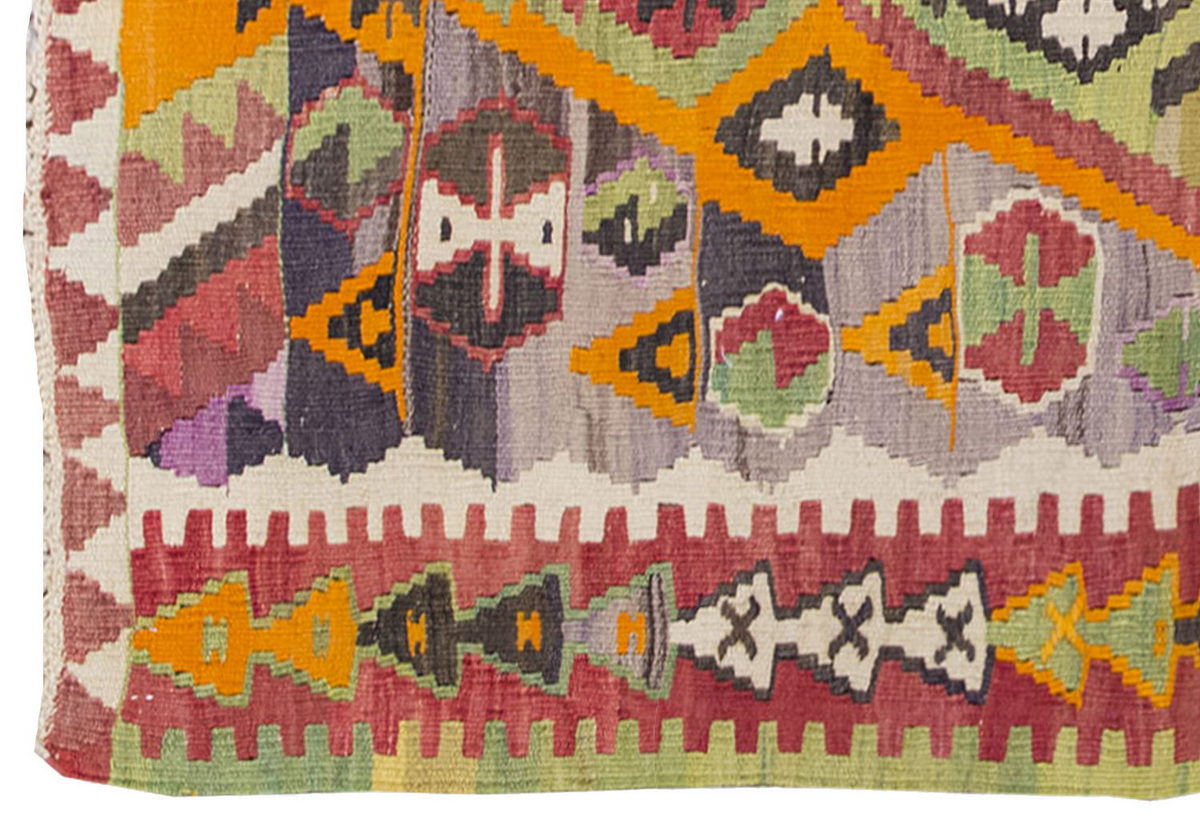 Vintage Kilim Rug,Konya Kilim 2'6" x 4" feet 76 x 120 cm