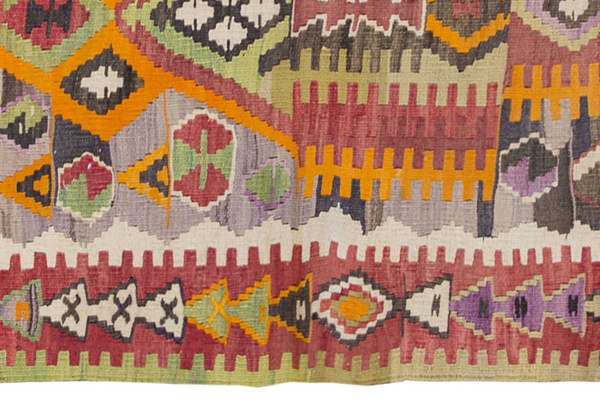 Vintage Kilim Rug,Konya Kilim 2'6" x 4" feet 76 x 120 cm
